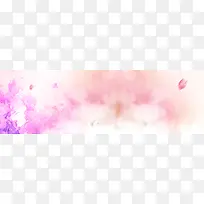 紫色花瓣渐变粉色banner背景