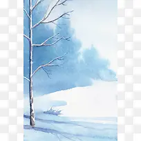 立冬节气海报背景素材
