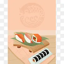 日本海鲜日式风味寿司广告