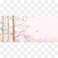 卡通手绘清新背景banner