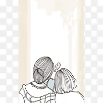 母亲节创意温馨海报背景图