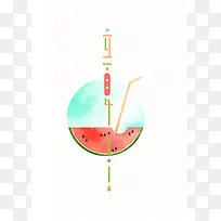 清新立夏手绘插画海报背景素材