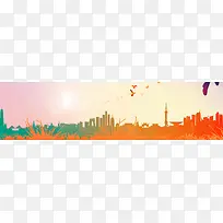 梦幻 banner 建筑