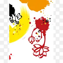 彩色有趣涂鸦创意背景素材