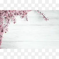 桃花木板背景图