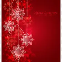 红色圣诞节庆祝贺卡背景