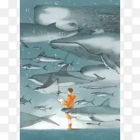 手绘插画卡通背景