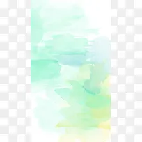 千库网-水彩黄绿色白色背景H5背景.