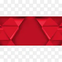 红色大气化妆品简约大促banner