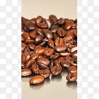 深色咖啡豆质感摄影H5背景
