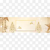 金色质感电商圣诞节促销banner