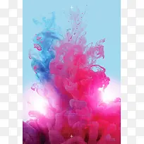 高清炫文理水墨海报