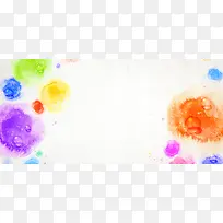 彩色水墨花纹背景