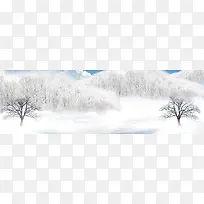 冬天 雪地 背景图