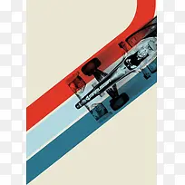 赛车红黄蓝三色广告海报背景素材