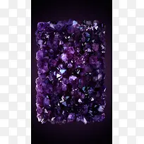 紫色水晶黑色H5背景
