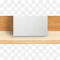 木板上的白色相框背景