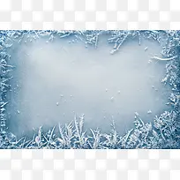 蓝色简约雪花图案样式冬季电商优惠促销背景设计