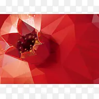 红色创意花卉矢量背景图