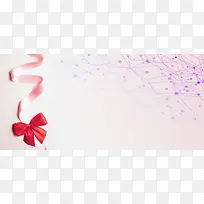 粉色蝴蝶结banner海报