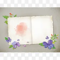 清新花卉日记海报背景