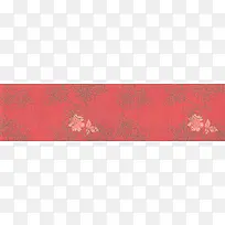 红色喜庆花朵布料质感刺绣背景