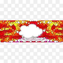 平面设计红色纹理海报