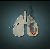 灰色磨砂吸烟有害健康公益海报背景