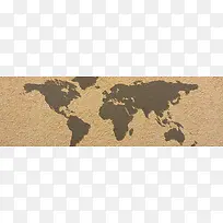 质感世界地图banner背景