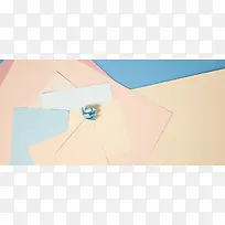 服装剪纸文艺淘宝海报背景