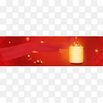 欢度春节狂欢红色banner背景