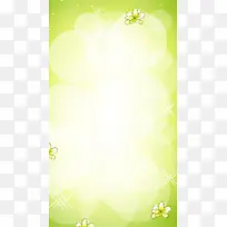 花简约小清新绿色背景PSD分层H5背景