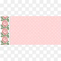 玫瑰情人节纹理粉色banner背景