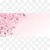 爱心情人节渐变粉色banner背景
