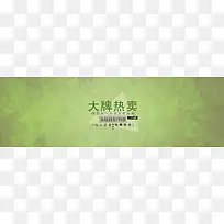 夏季绿色背景banner
