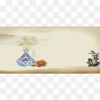 家具中国风文艺黄色海报