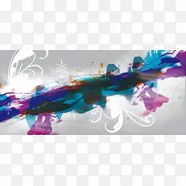 泼墨背景纹理banner