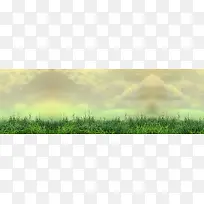 秋季草丛唯美背景banner