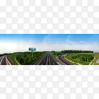唯美大气公路淘宝海报背景