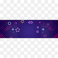 几何紫色霓虹效果banner背景