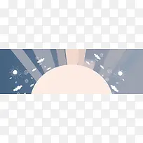 复古夏季几何渐变促销banner