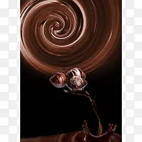 高端丝滑巧克力促销海报