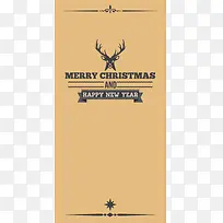 圣诞节麋鹿广告背景素材