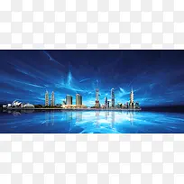 蓝色科技背景