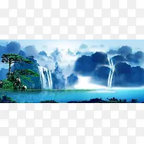江山如画背景海报