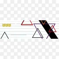 黑色星期五三角几何白色banner