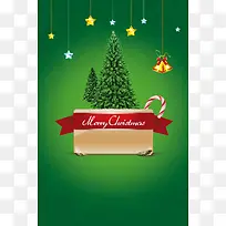 绿色圣诞树圣诞海报