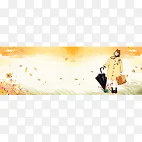 天猫女装清新风格秋季上新促销banner