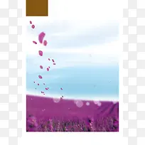 房地产紫色薰衣草背景素材