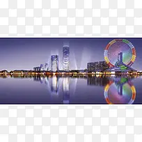 房地产商务炫蓝平面设计海报背景